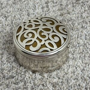 Beautiful Brightons Skribbel Round Jewelry Box 3 1/4 “ Diameter